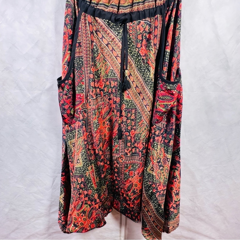 Karma Highway Halter Tie Neck Jumpsuit O/S Viscose Fabric Tassel Tie String - Picture 9 of 9